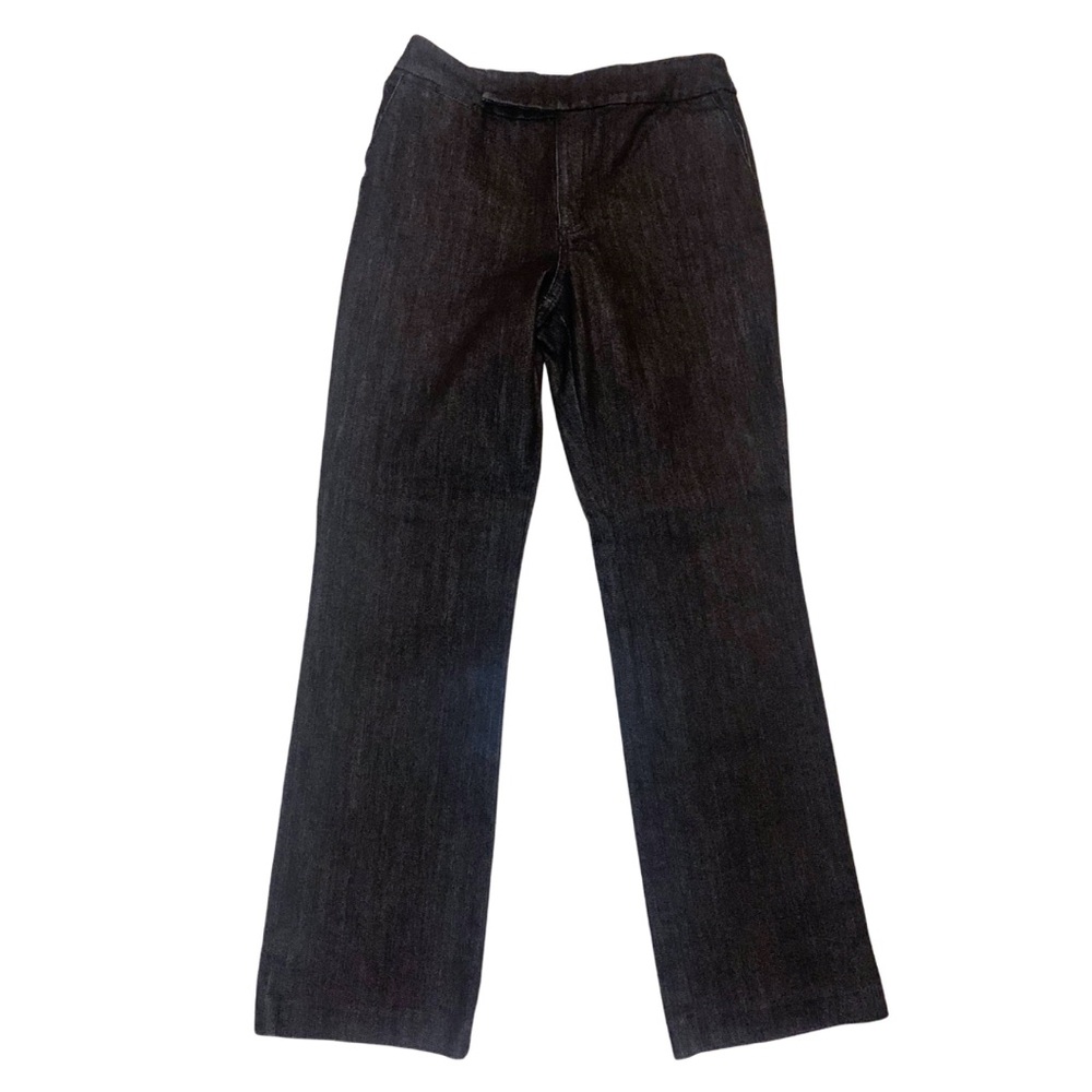 Chico’s Black Denim High Rise Straight Leg Jeans Trousers Minimalist Capsule